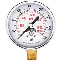 Manom&egrave;tre &eacute;conomique,  2-1/2", 0 - 160 psi, Fixation inf&eacute;rieure, Analogique We Share Industrial Supply