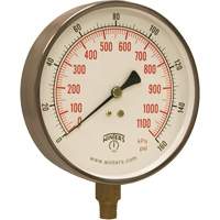 Manom&egrave;tre pour entrepreneur,  4-1/2", 0 - 160 psi, Fixation inf&eacute;rieure, Analogique We Share Industrial Supply